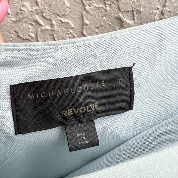 Michael Costello x Revolve Ava one shoulder dress in ice blue size Small - Picture 10 of 10
